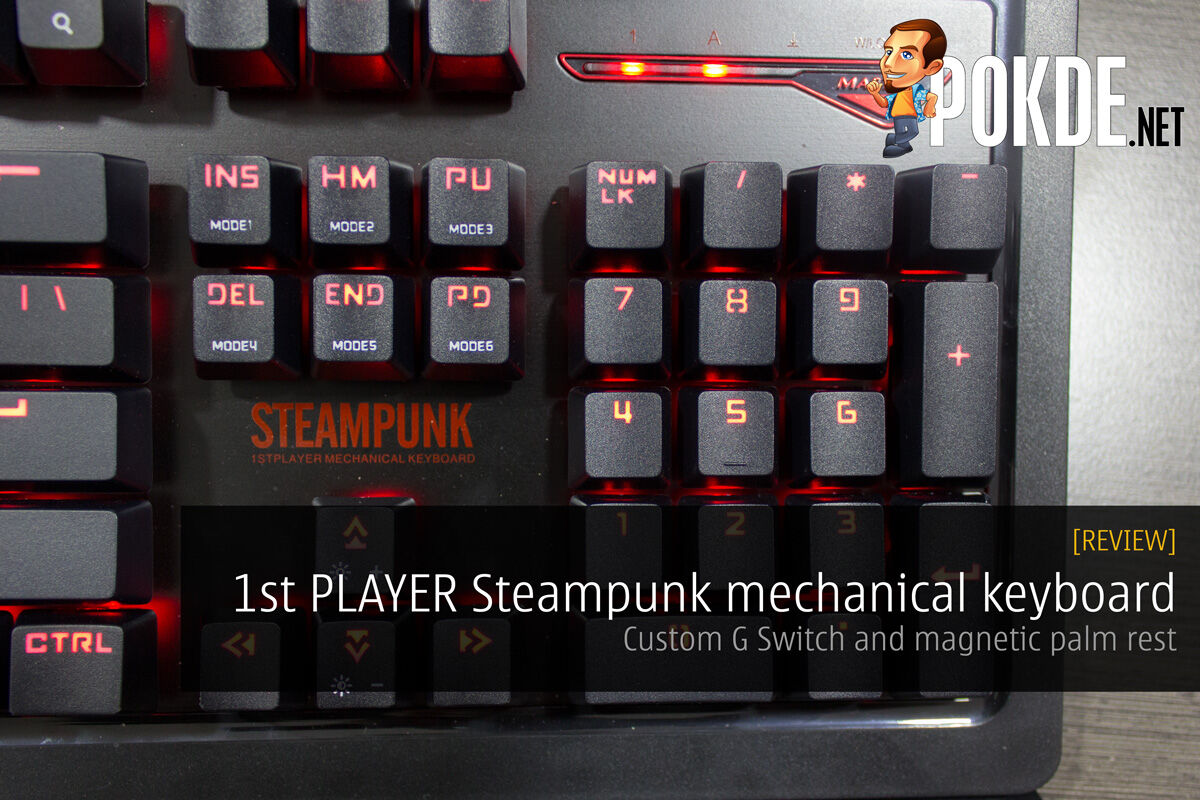 1st PLAYER Steampunk mechanical keyboard review 32