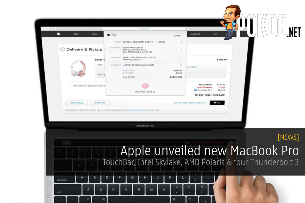 Apple unveiled new MacBook Pro — TouchBar, Intel Skylake, AMD Polaris & four Thunderbolt 3 18