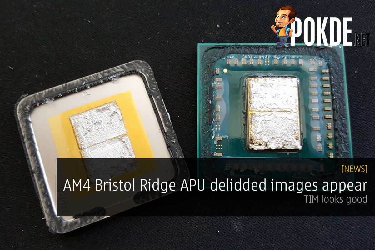 AM4 Bristol Ridge APU delidded images appear — TIM looks good 27