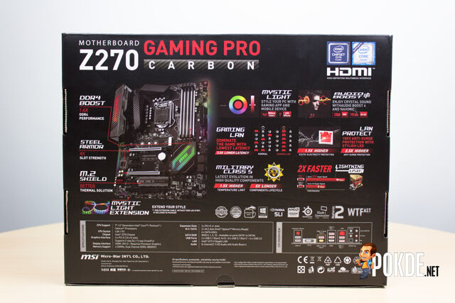 MSI Z270 Gaming Carbon Pro Review — Aesthetically Improved And Feature