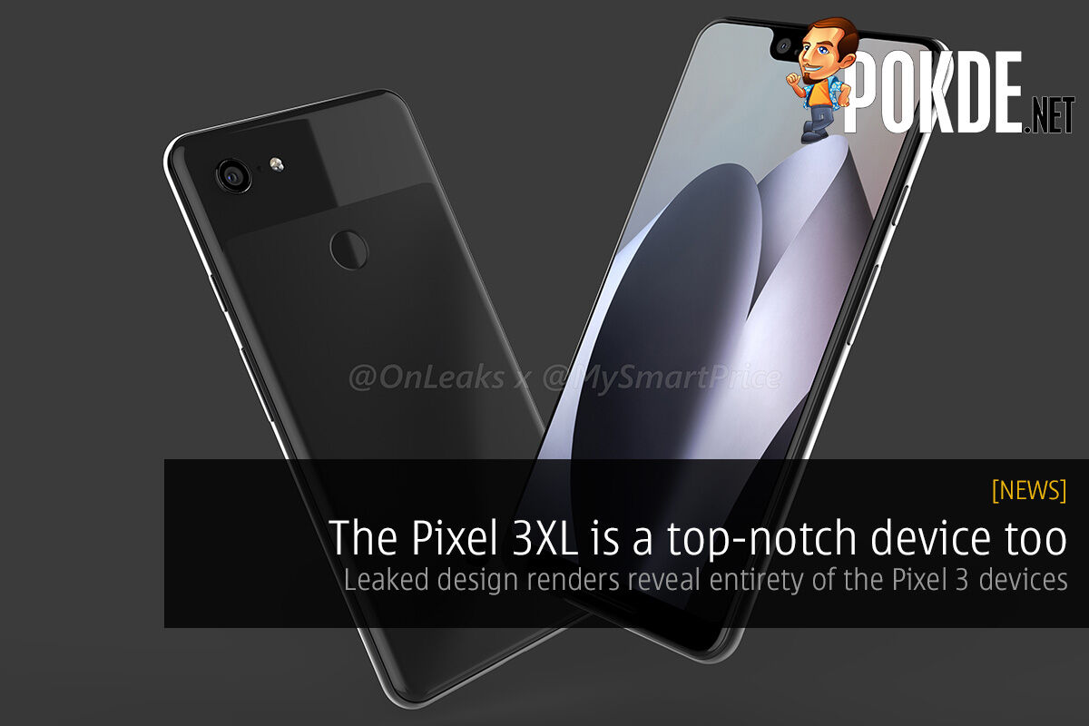 The Pixel 3XL is a top-notch device too — leaked design renders reveal entirety of the Pixel 3 devices 30