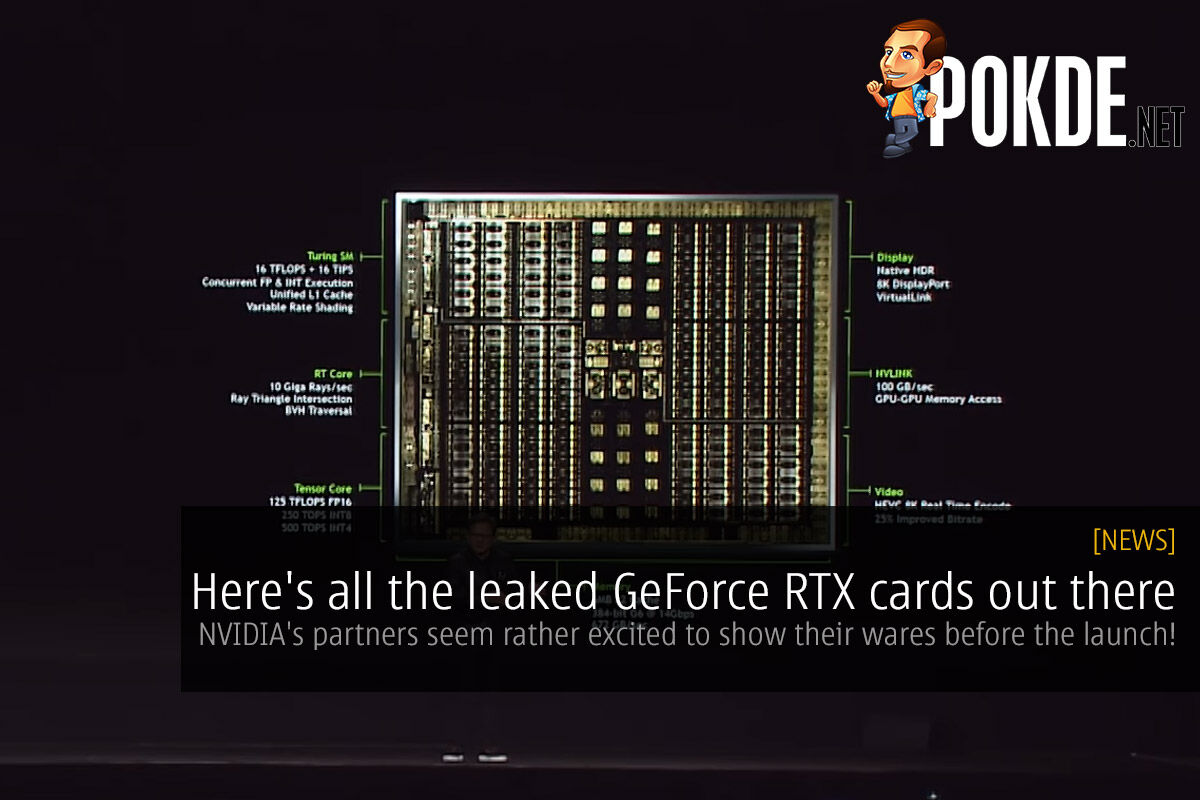 Here's all the leaked GeForce RTX cards out there — NVIDIA's partners seem rather excited to show their wares before the launch! 19