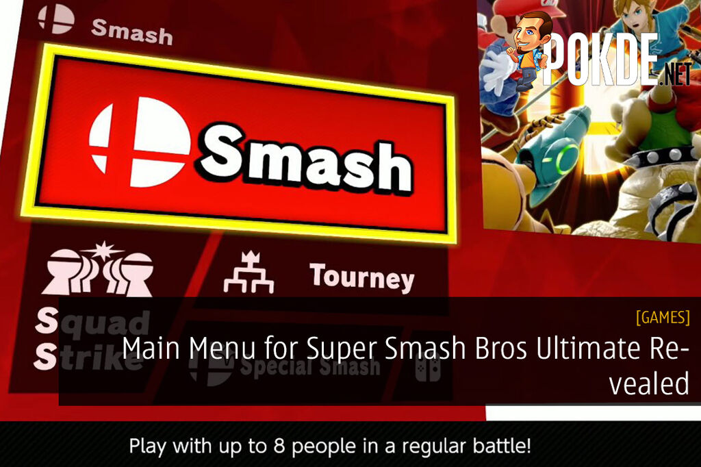 Main Menu For Super Smash Bros Ultimate Revealed Nintendo Teases New 