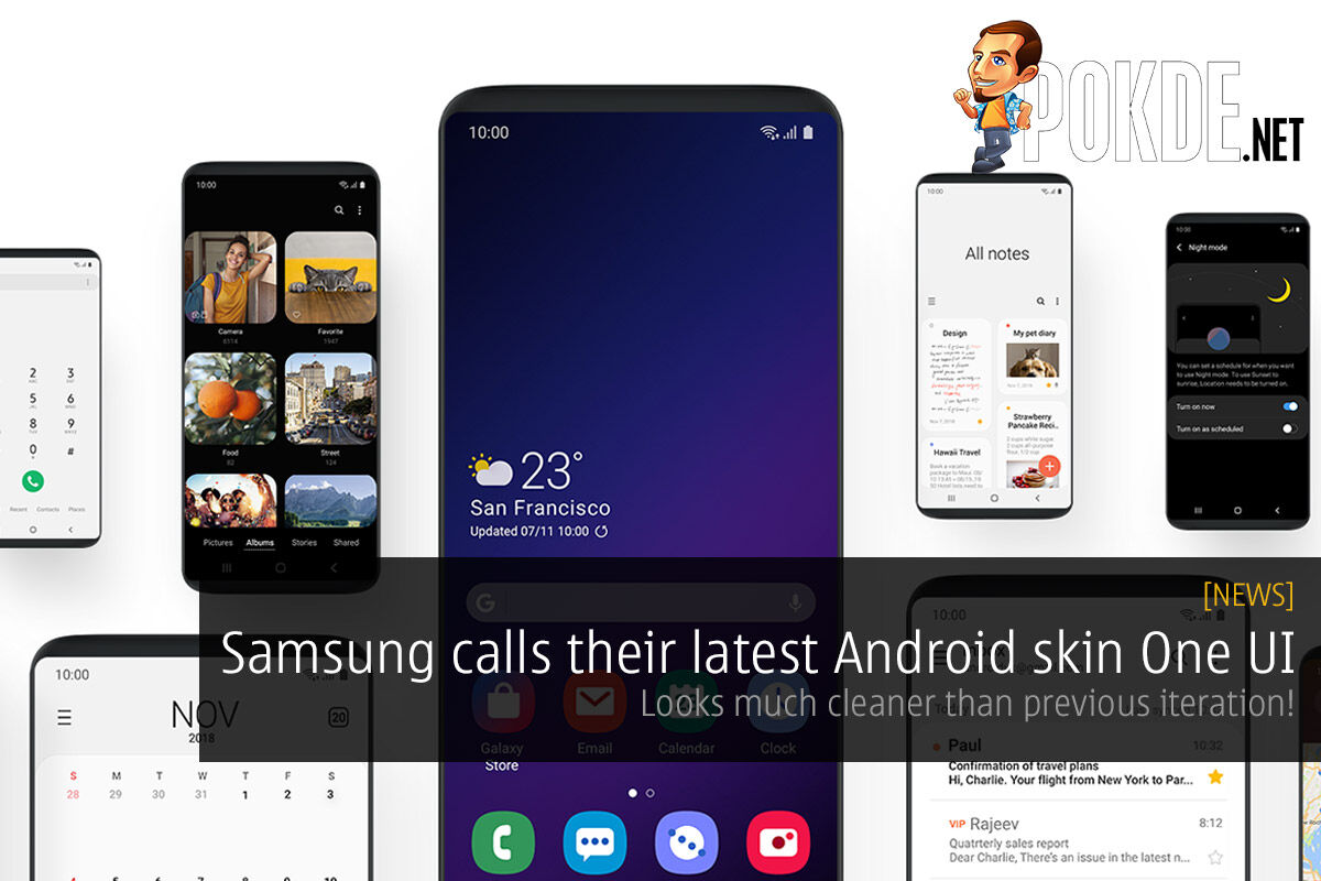 Samsung calls their latest Android skin One UI — looks much cleaner than previous iteration! 24