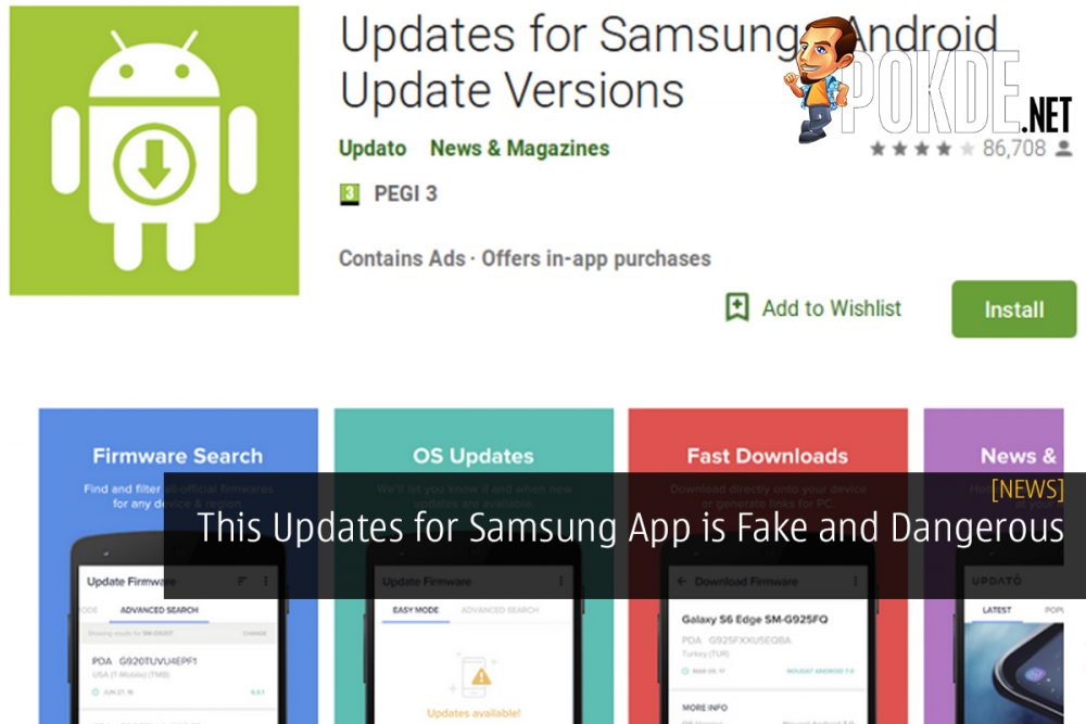This Updates for Samsung App is Fake and Dangerous