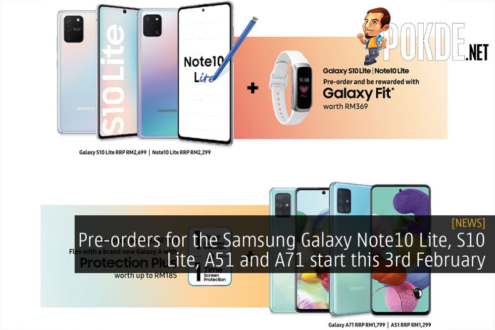 Pre-orders for the Samsung Galaxy Note10 Lite, S10 Lite, A51 and A71 start this 3rd February 19