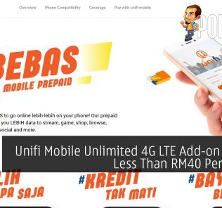 Unifi Mobile Unlimited 4G LTE Add-on Is Now Less Than RM40 Per Month