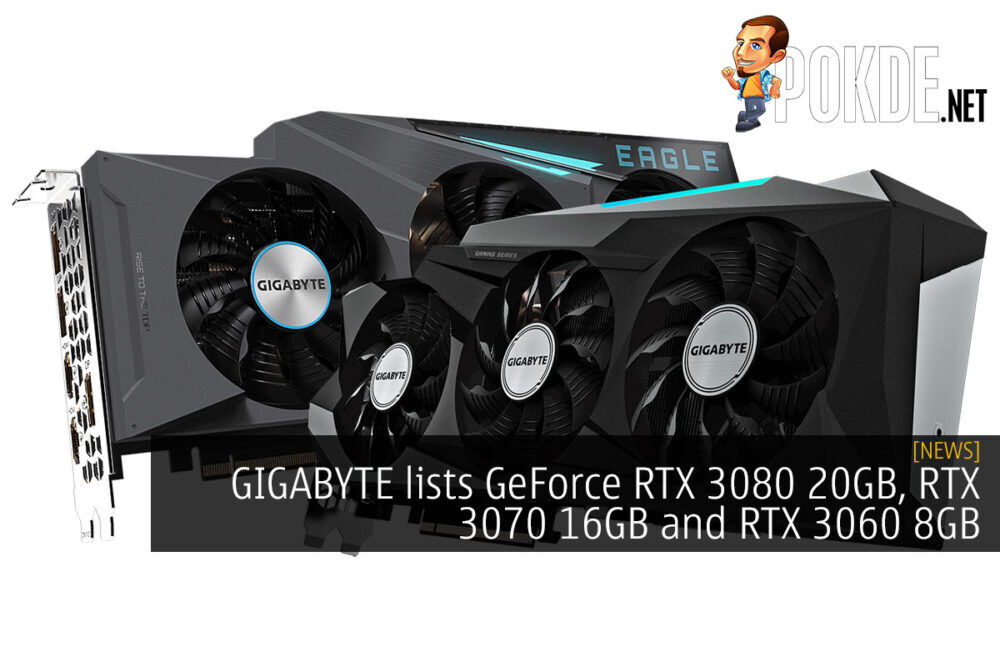 GIGABYTE GeForce RTX 3080 20GB 3070 16GB 3060 8GB cover
