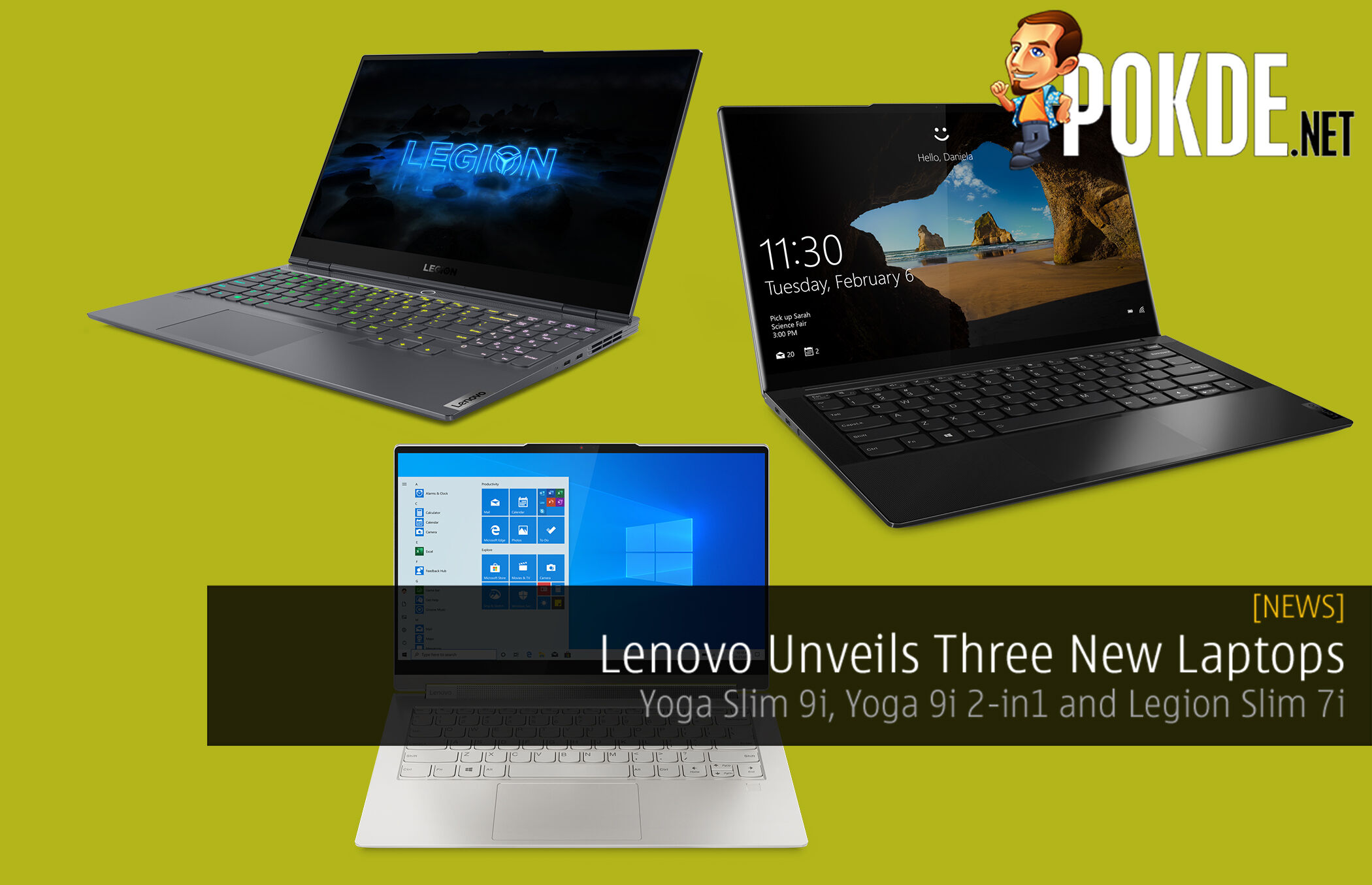 Lenovo Unveils Three New Laptops: Yoga Slim 9i, Yoga 9i 2-in1 And Legion  Slim 7i – 