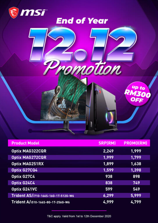 MSI Gaming Monitors And PC On Sale This 12.12 Year End Promo 21