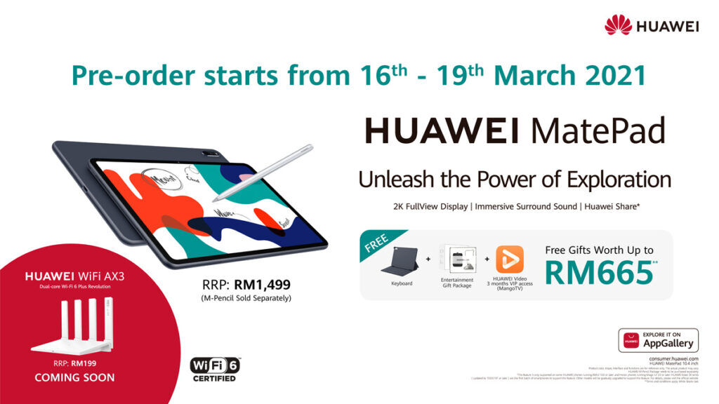 HUAWEI MatePad 10.4 pre-order Malaysia