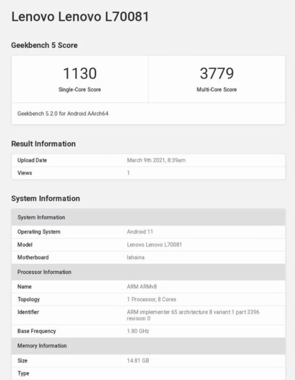 Lenovo Legion 2 Pro Spotted With Snapdragon 888 Plus 16GB RAM 18