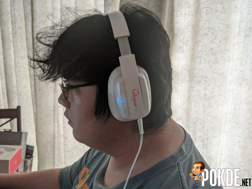 Magus 600B ANC Headphones on head