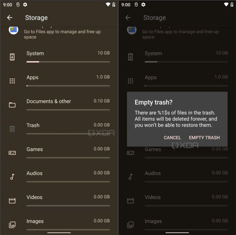 Android 12 Update May Let You Manage Hidden Recycle Bin