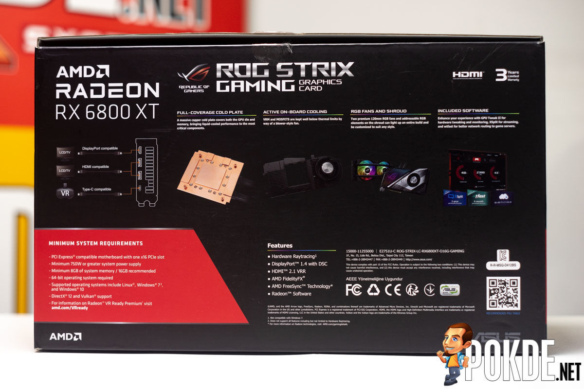ASUS ROG STRIX LC RX 6800 XT GAMING OC Specs