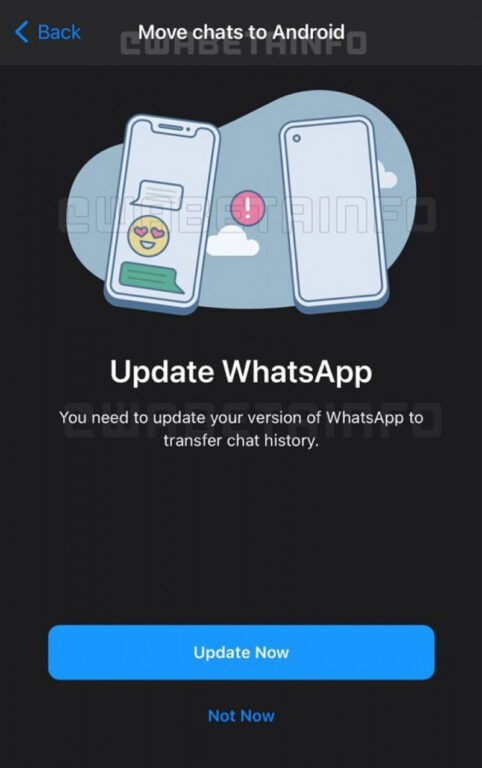 Transfer your WhatsApp chat history