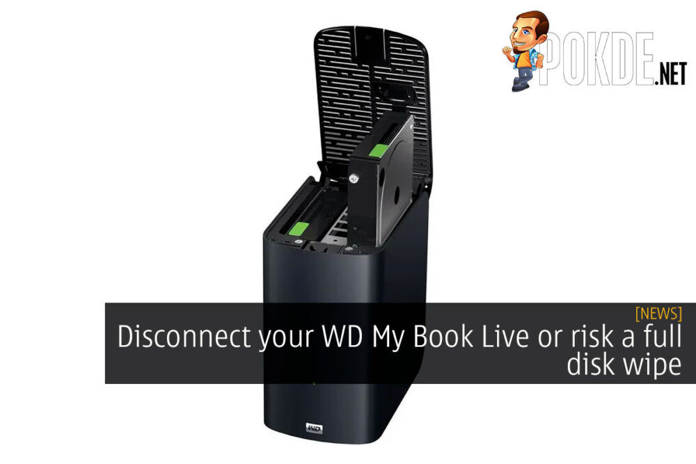 WD My Book Live risk a full disk wipe cover