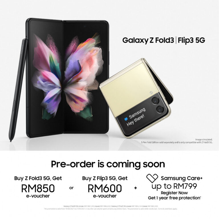 Samsung Galaxy Z Fold3 and Z Flip3 Pre-Order Prices for Malaysia Revealed