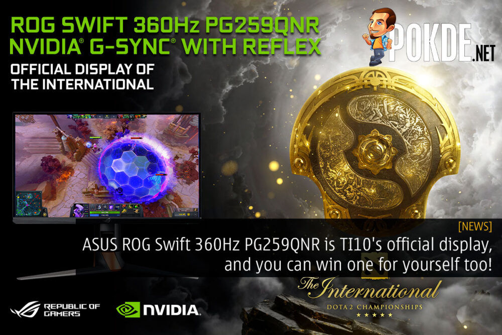ASUS ROG Swift 360 Hz TI10 official display giveaway cover