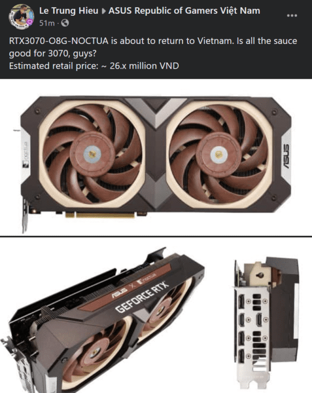 ASUS x Noctua GeForce RTX 3070 accidentally revealed by ASUS staff? 29