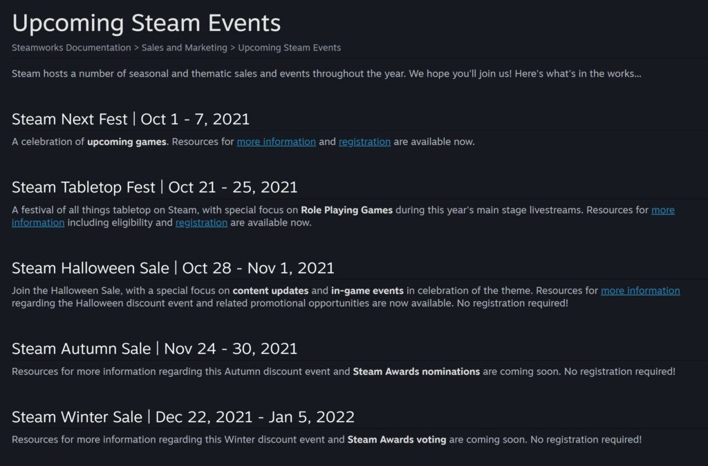 Upcoming Steam Sale Dates for the Rest of 2021 Confirmed