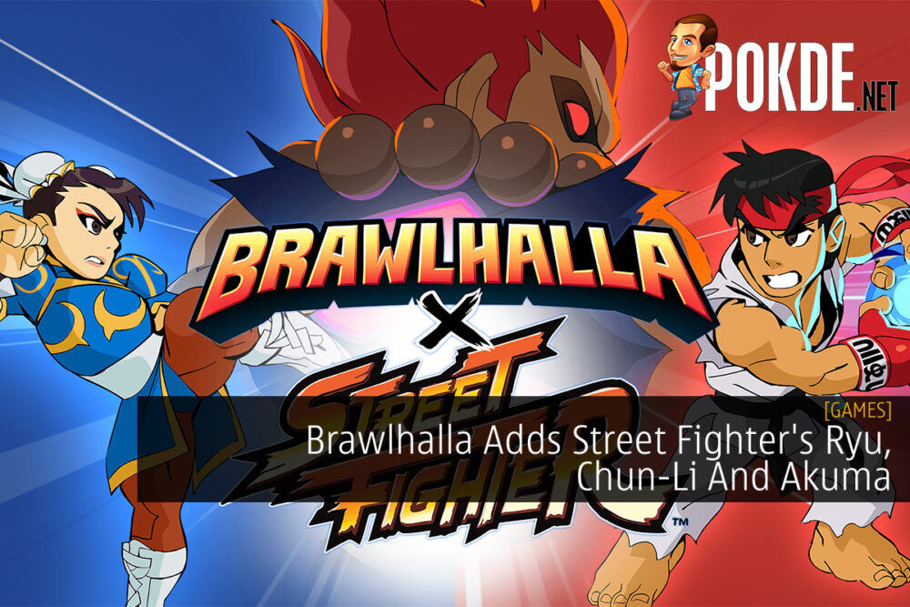 Brawlhalla Street Fighter Ryu, Chun-Li, and Akuma cover