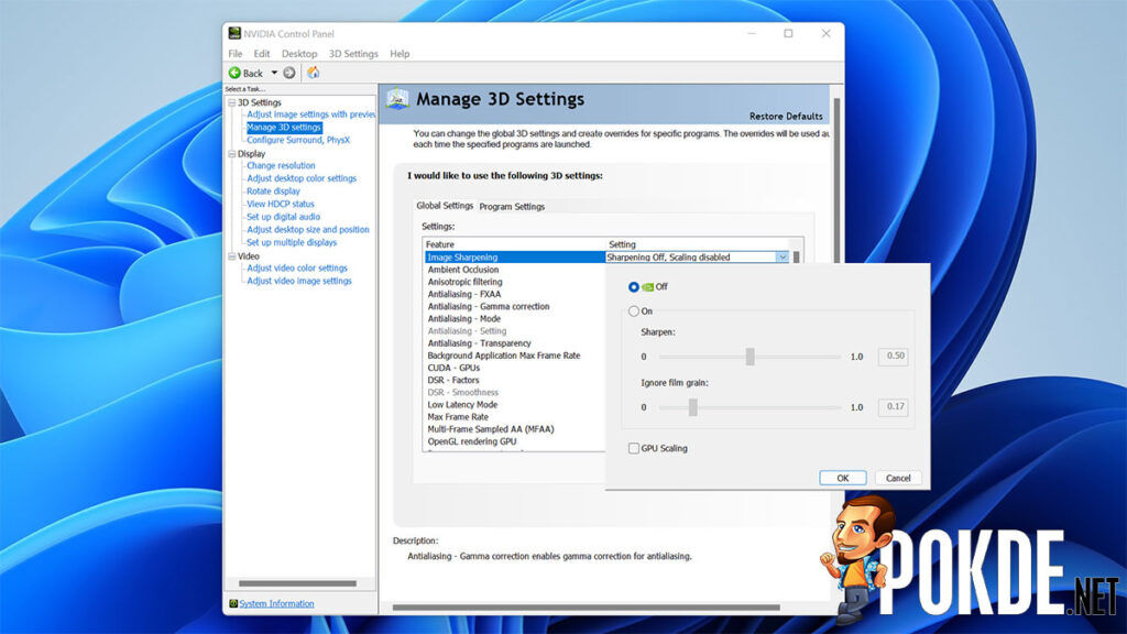 NVIDIA Image Scaling old NVIDIA Control Panel