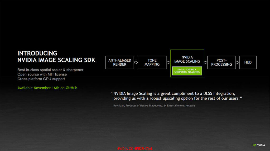 nvidia image scaling sdk