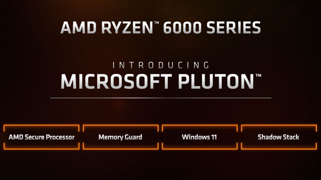 AMD Ryzen 6000 series mobile processors Microsoft Pluton security