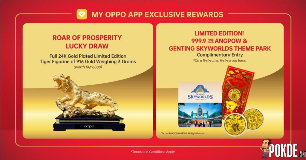 Get rewards worth up to RM3,888,888 in OPPO's Roar of Prosperity CNY Sale 26