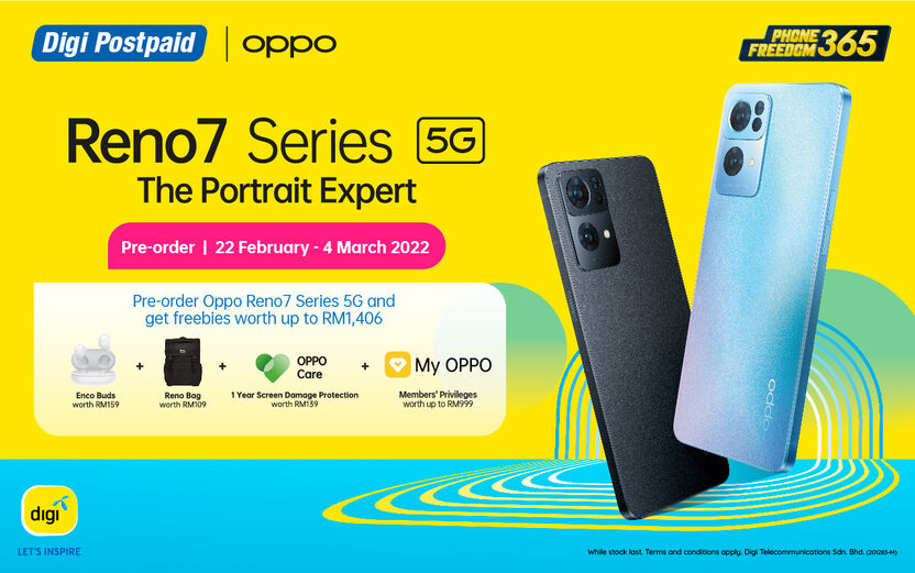 Pre-Order OPPO Reno 7 Series from Digi with PF365 Programme