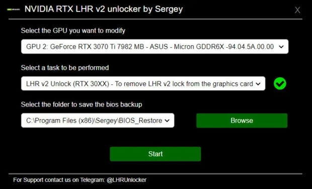 NVIDIA RTX LHR v2 Unlocker bios flash