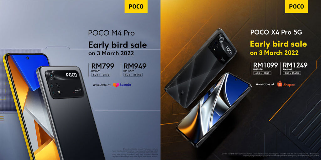 POCO M4 Pro and POCO X4 Pro Early Bird sales
