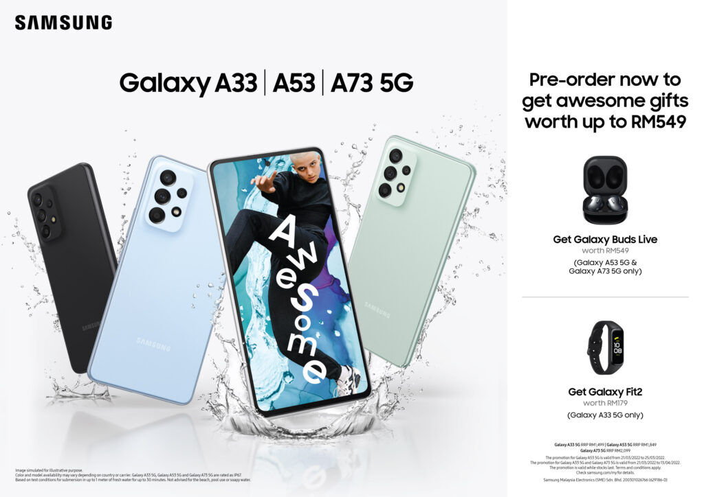 Samsung Galaxy A33, A53 And A73 Up For Pre-order Now With RM549 Worth Of Free Gifts 22