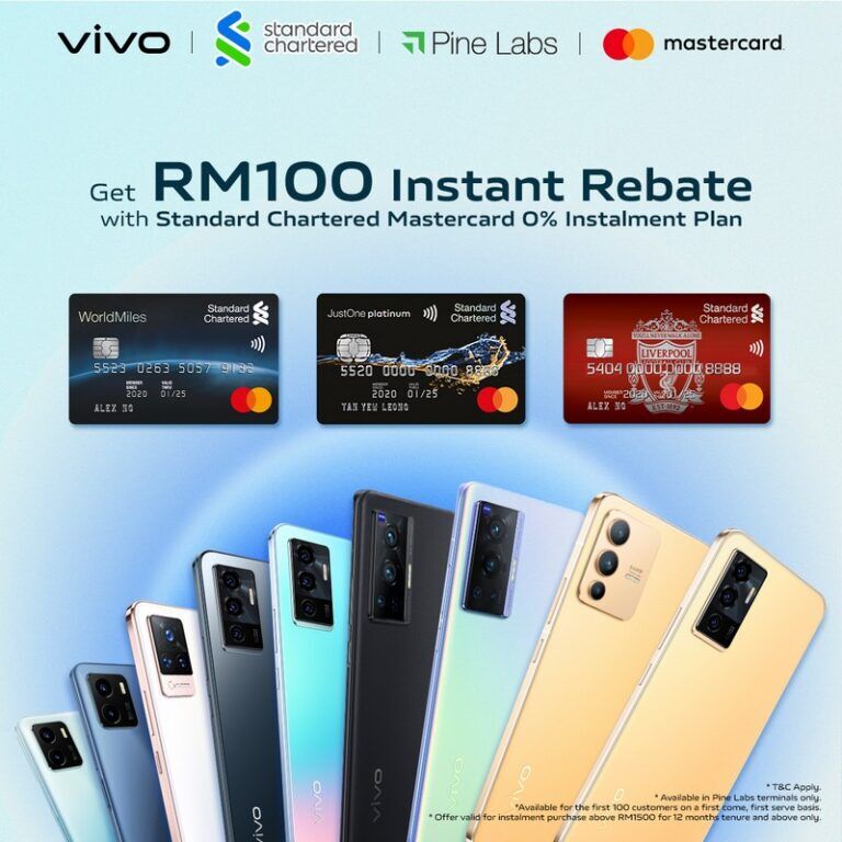 Get RM100 Rebate On vivo Smartphones With Standard Chartered Mastercard 0% Instalment Plan 27