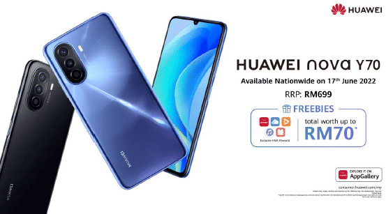 HUAWEI nova Y70 is Now Purchasable in Malaysia for RM699