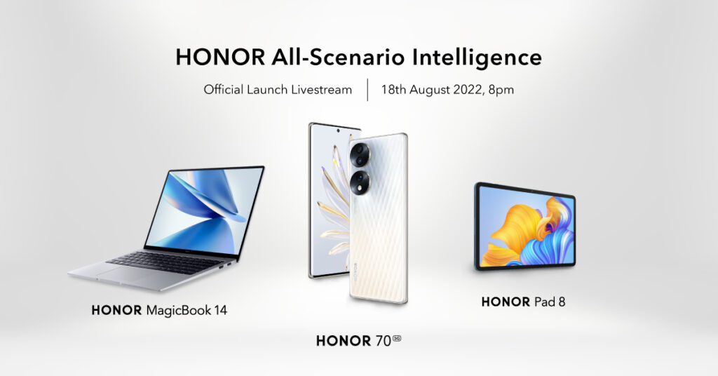 HONOR Debuts HONOR 70 with MagicBook 14 and Pad 8