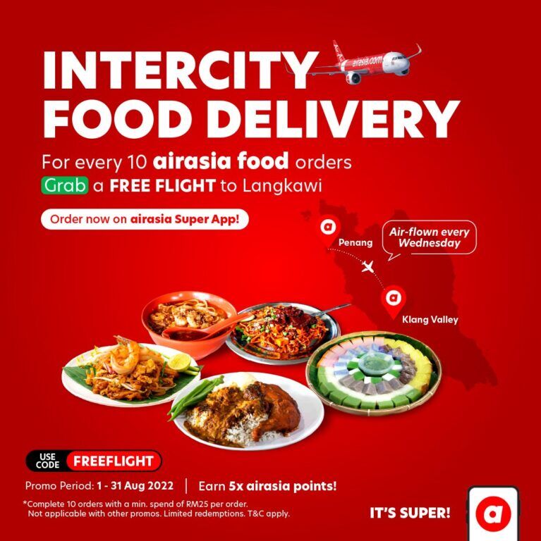 AirAsia Food Offering Delivery From Penang to Klang Valley