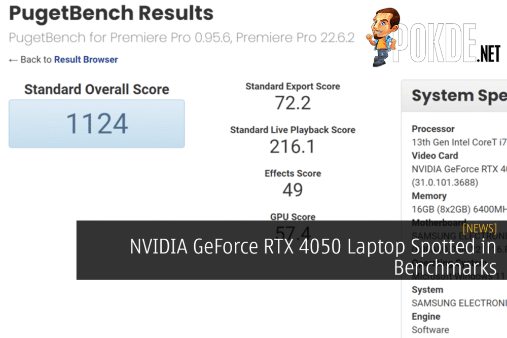 NVIDIA GeForce RTX 4050 Laptop Spotted in Benchmarks 19