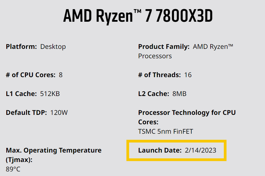 AMD Ryzen 7000X3D Series Launches on Valentine's Day