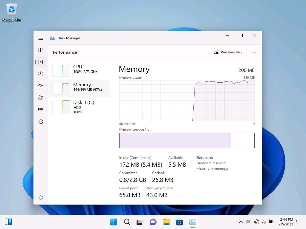 Enthusiasts Made Windows 11 Fit Inside 200MB of RAM Despite Microsoft's Limits