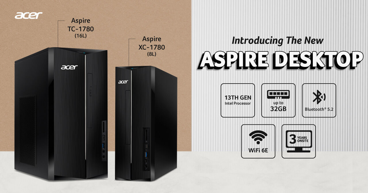 Acer Updates Aspire XC & TC Series With Latest Intel 13th Gen Processors