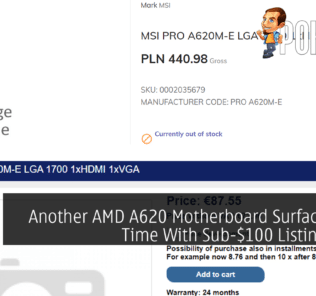 Another AMD A620 Motherboard Surfaced, This Time With Sub-$100 Listing Prices 28