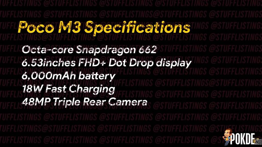 POCO M3 Specs Leak