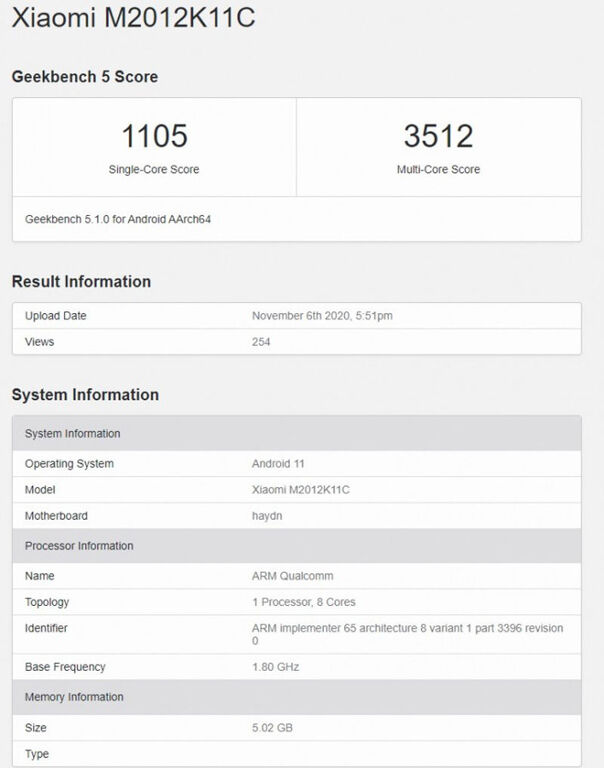 Xiaomi Mi 11 With Snapdragon 875 Reportedly Shown On Geekbench - 17