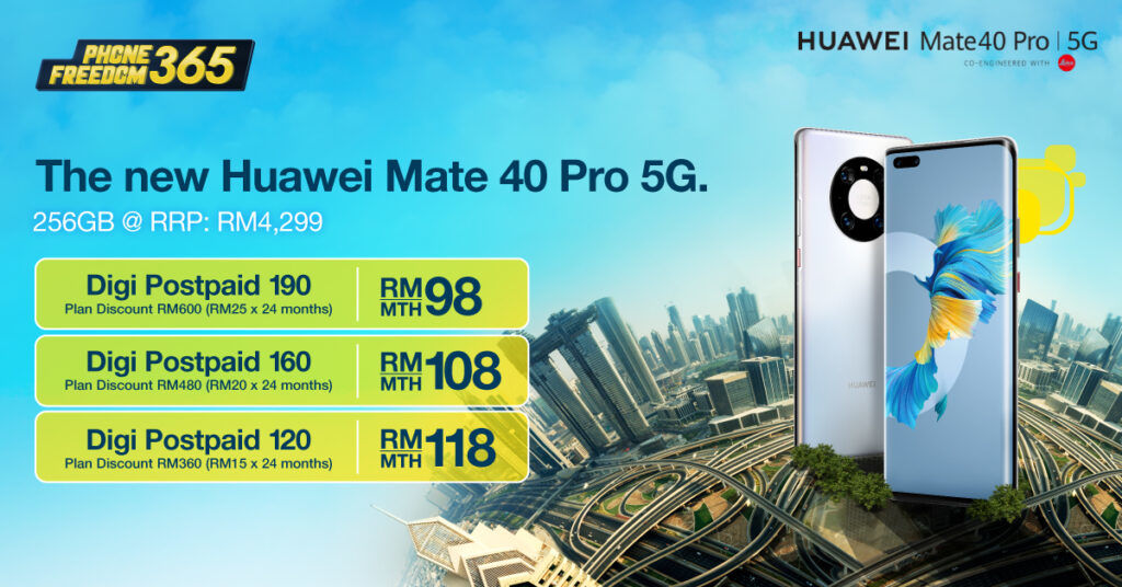 You Can Own The All-New HUAWEI Mate 40 Pro Through Digi PhoneFreedom 365 - 17