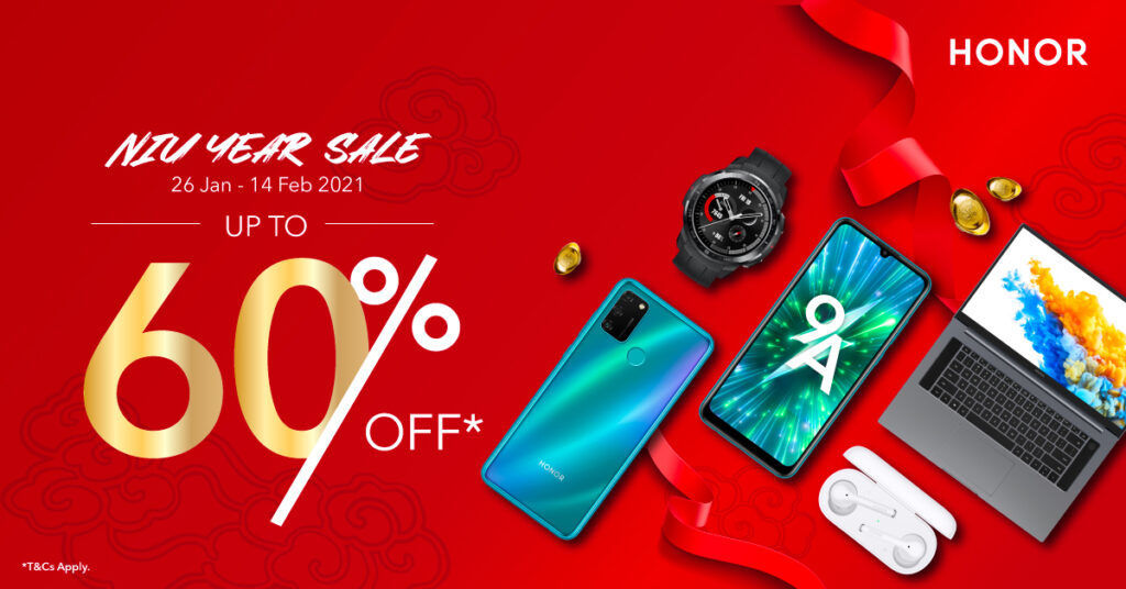 HONOR Malaysia Niu Year Sale Offers Up To 60% Off Discounts - 17