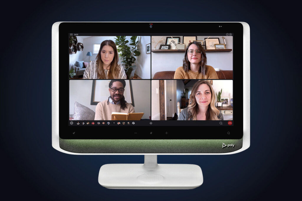 Poly Studio P21 video conferencing display