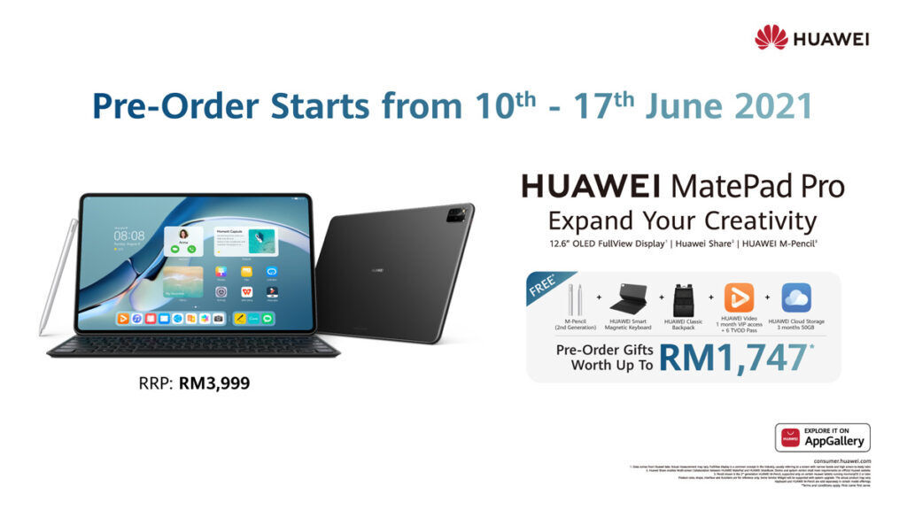 HUAWEI MatePad Pro pre-order Malaysia