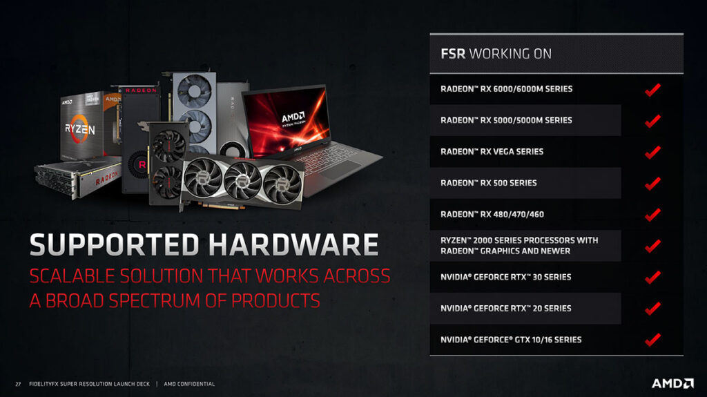 amd fidelityfx super resolution fsr supported hardware